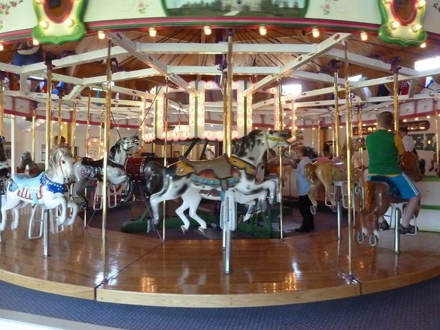 This historic carousel is a town treasure. 