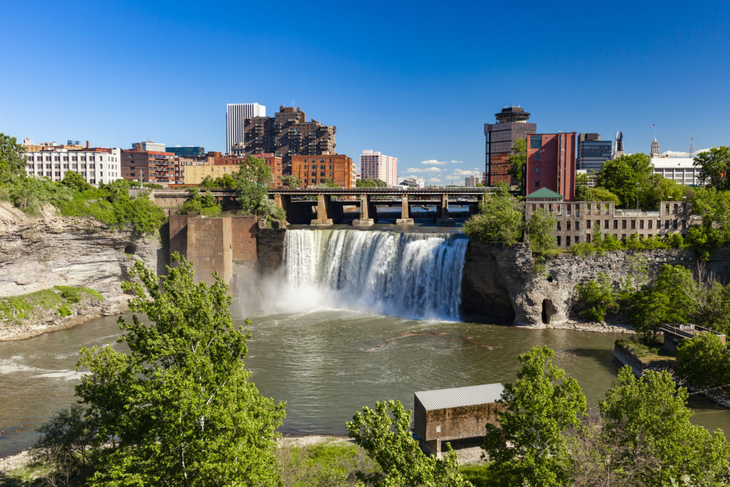 High Falls In Rochester, New York, USA