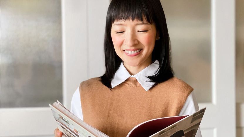Now that she's a mother, Marie Kondo embraces the occasional mess.