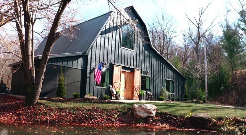 Renovated barn with new siding