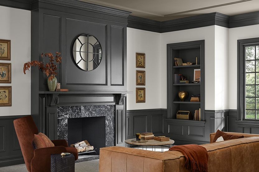Sherwin Williams paint color in "Iron Ore"